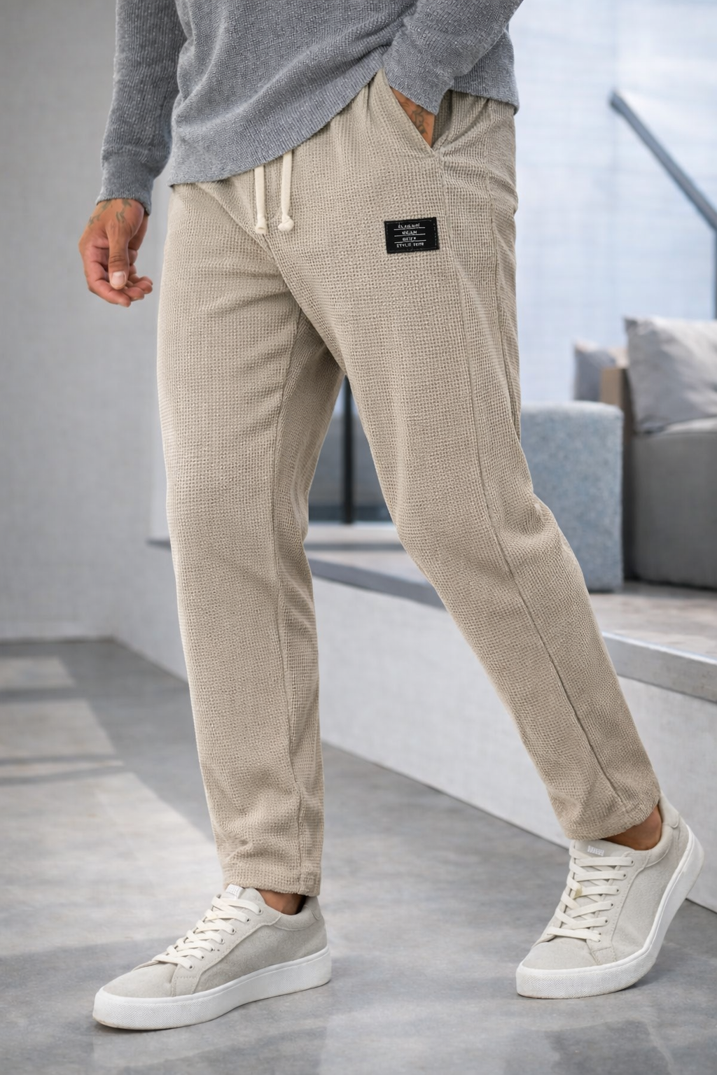 Pantalones Hombre Anchos Comfortfit Elasticos