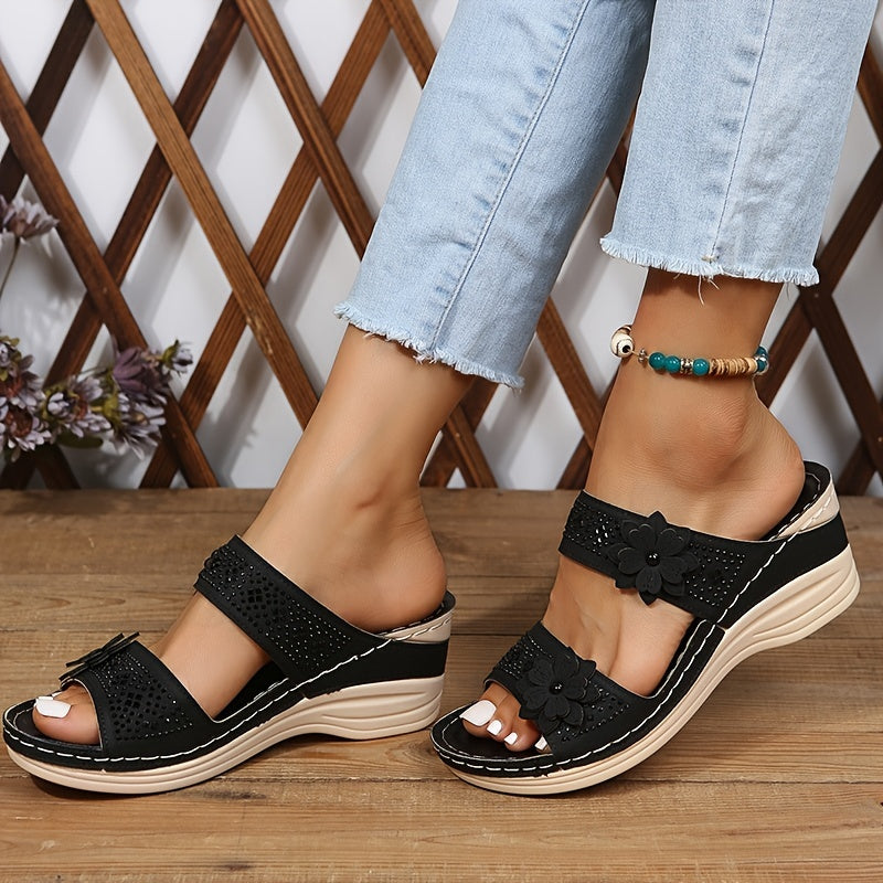 Sandalias Mujer con Cuña Comodas y Elegantes Ajuste Seguro