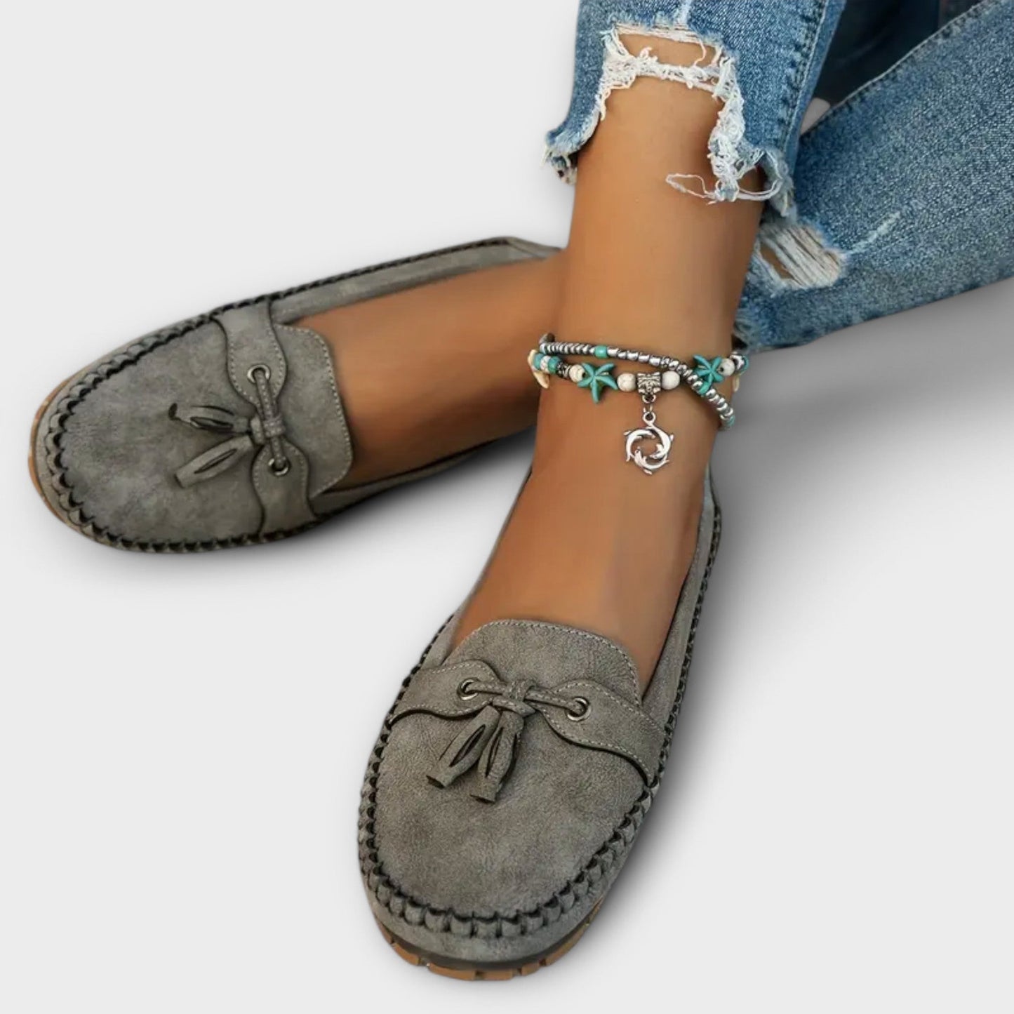 Mocasines Mujer Diseño Comodo Detalle Decorativo Frontal