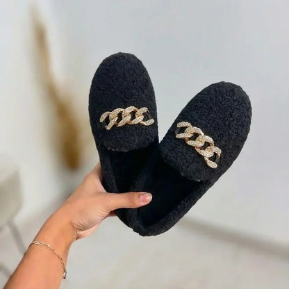 Pantuflas mujer interior cálidas suela cómoda estilo elegante
