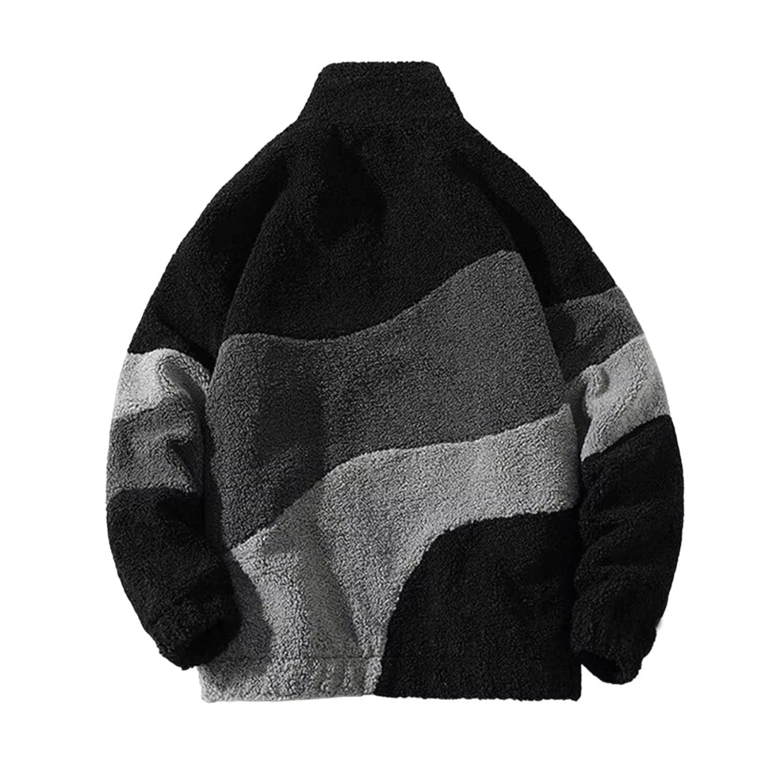Chaqueta Hombre de Tejido Polar Cálido Estilo Vintage