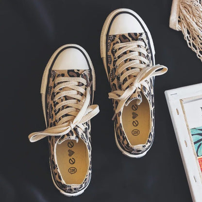 Zapatillas Mujer Plataforma Estampado Animal Ajuste Casual