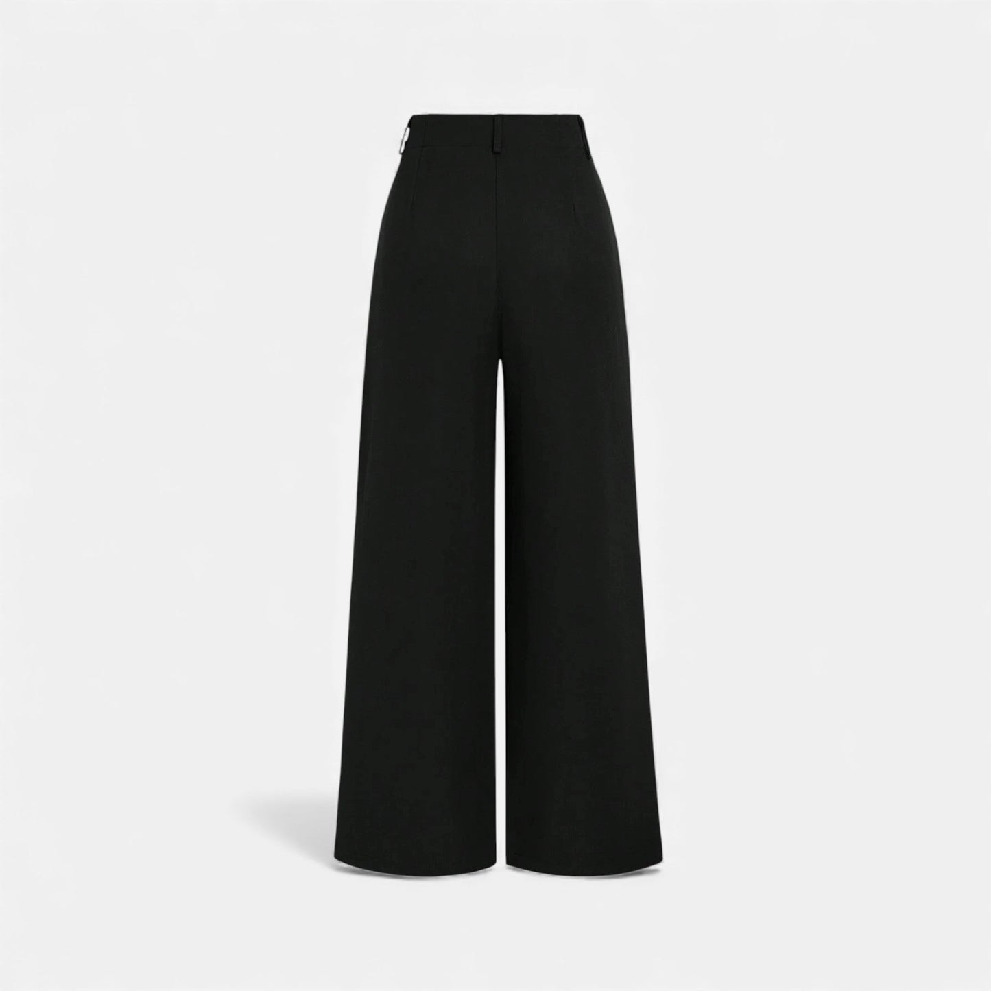 Pantalones Mujer Jacquard Pierna Ancha Cintura Alta Pinzas