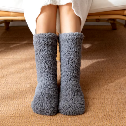 Calcetines altos mujer de coralina aterciopelada suave