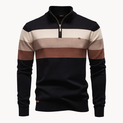 Jersey Hombre con Cremallera Cuello Alto Ajuste Regular