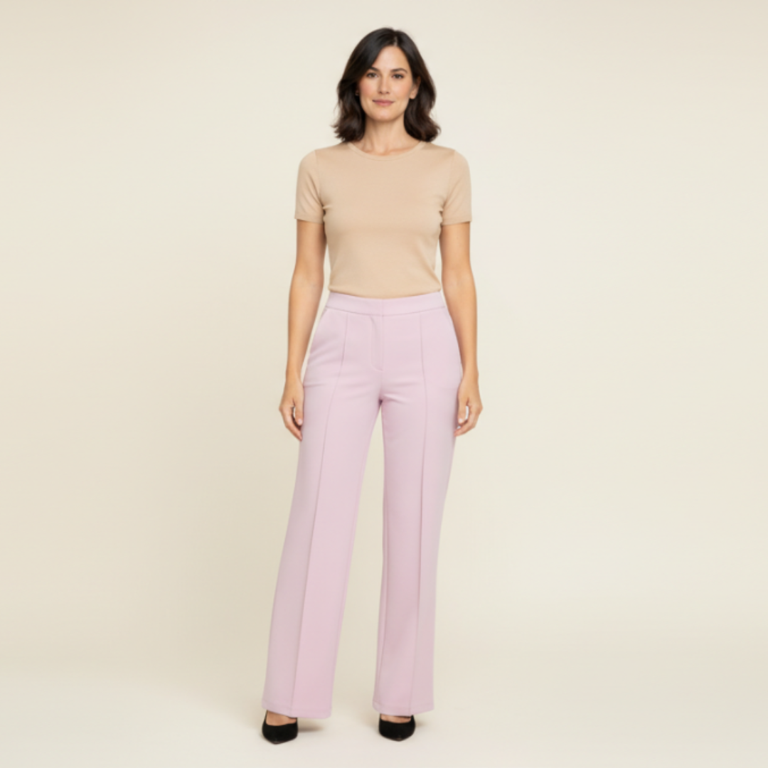 Pantalón recto Mujer de corte amplio - Mavetta