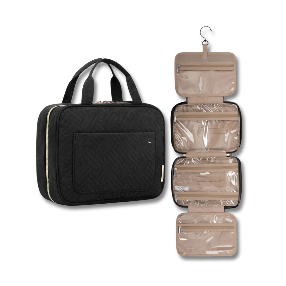 Bolsa de viaje mujer compacta con múltiples compartimentos