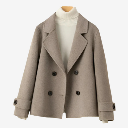 Chaqueta corta mujer de lana corte clásico