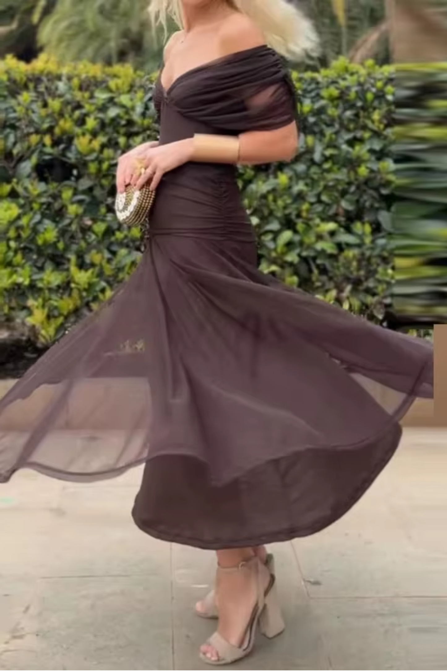 Vestido Maxi Mujer Fluido Elegante