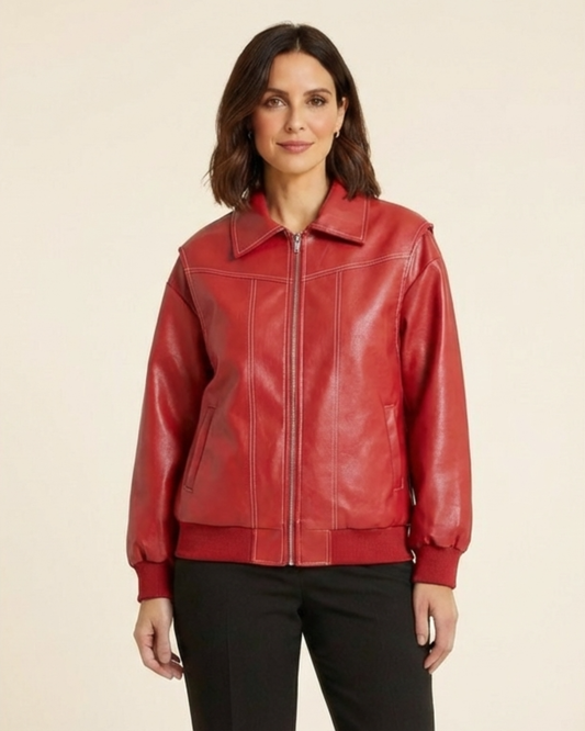 Chaqueta urbana mujer efecto piel oversize - Mavetta
