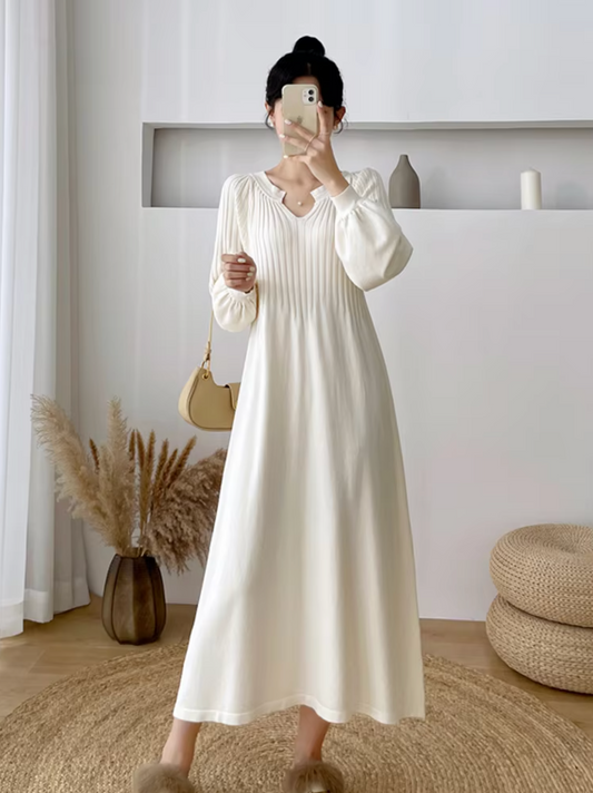 Vestido maxi mujer de plumeti holgado - Mavetta