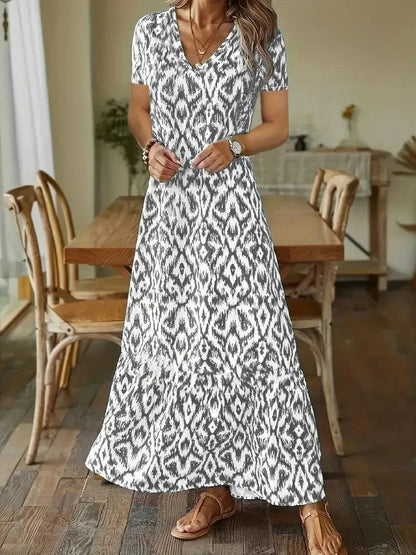 Vestido verano mujer Escote en V Mangas semicortas