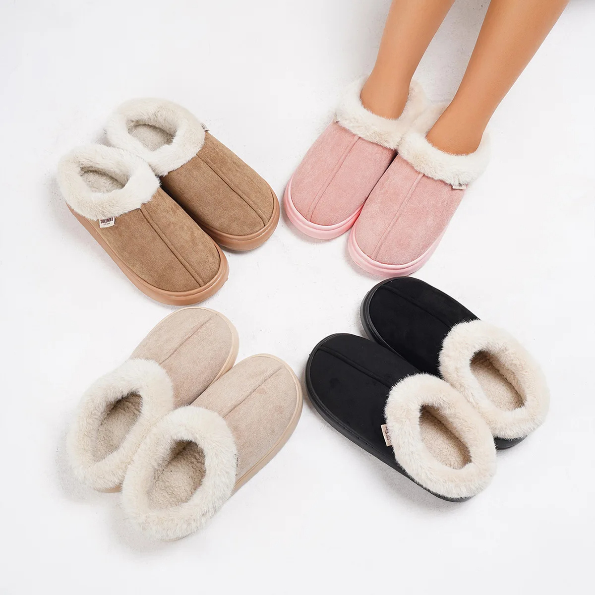 Pantuflas mujer con forro de algodón y suela suave - Mavetta