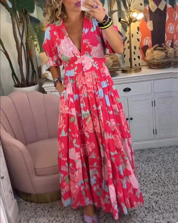Vestido Mujer Floral Ligero Elegante Verano Fiesta - Mavetta