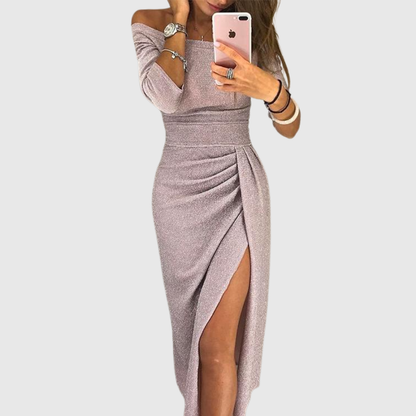 Vestido maxi Mujer cuello halter fluido