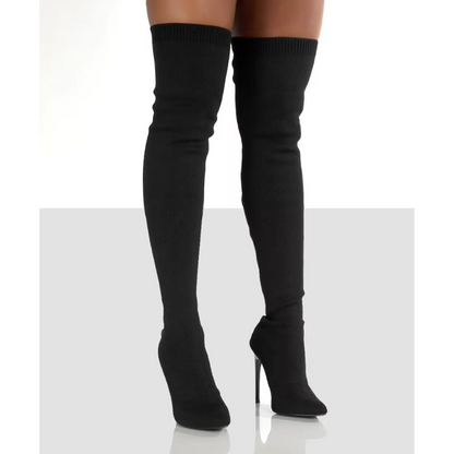 Botas altas mujer ligeras tacón alto overknee