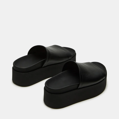 Sandalias Plataforma Mujer de Cuero Ajuste Cómodo