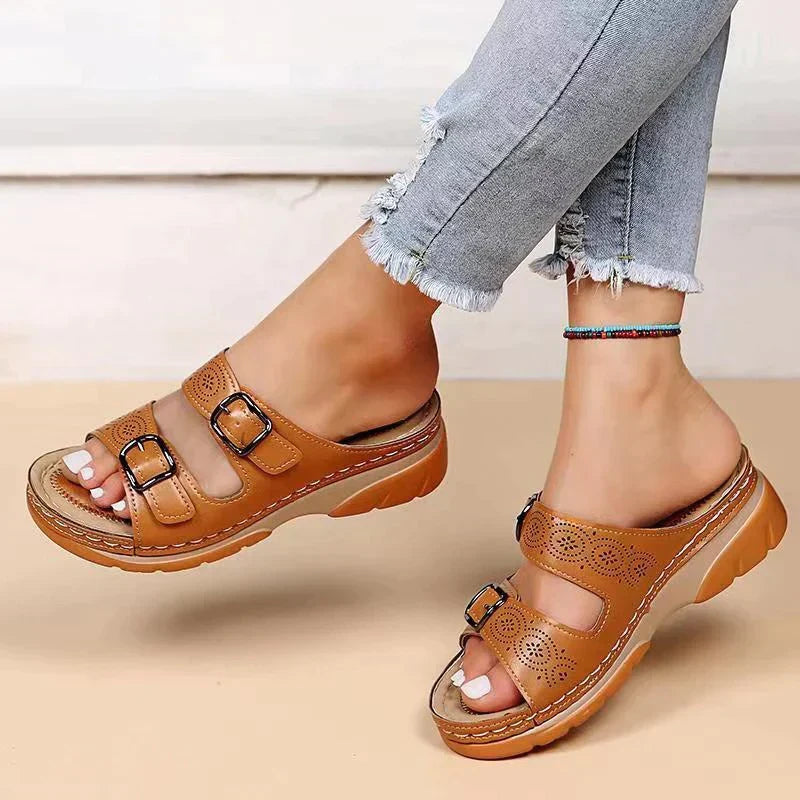 Sandalias Mujer Verano Detalles Decorativos Ajuste Comodo - Mavetta