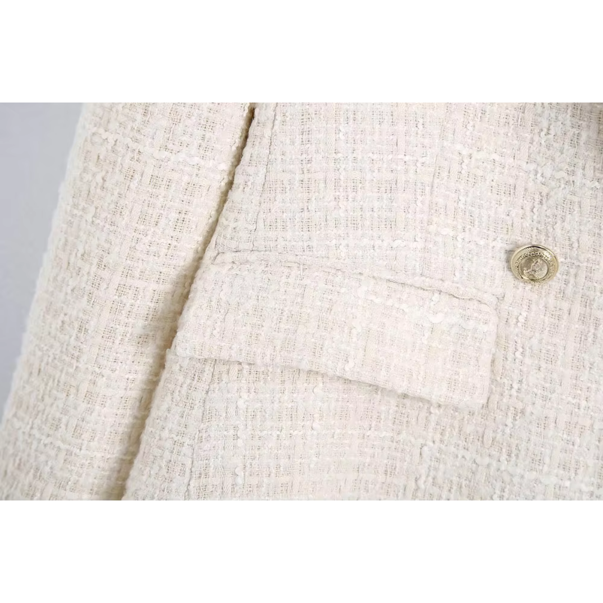 Blazer Mujer de Tela con Doble Botonadura Ajustado