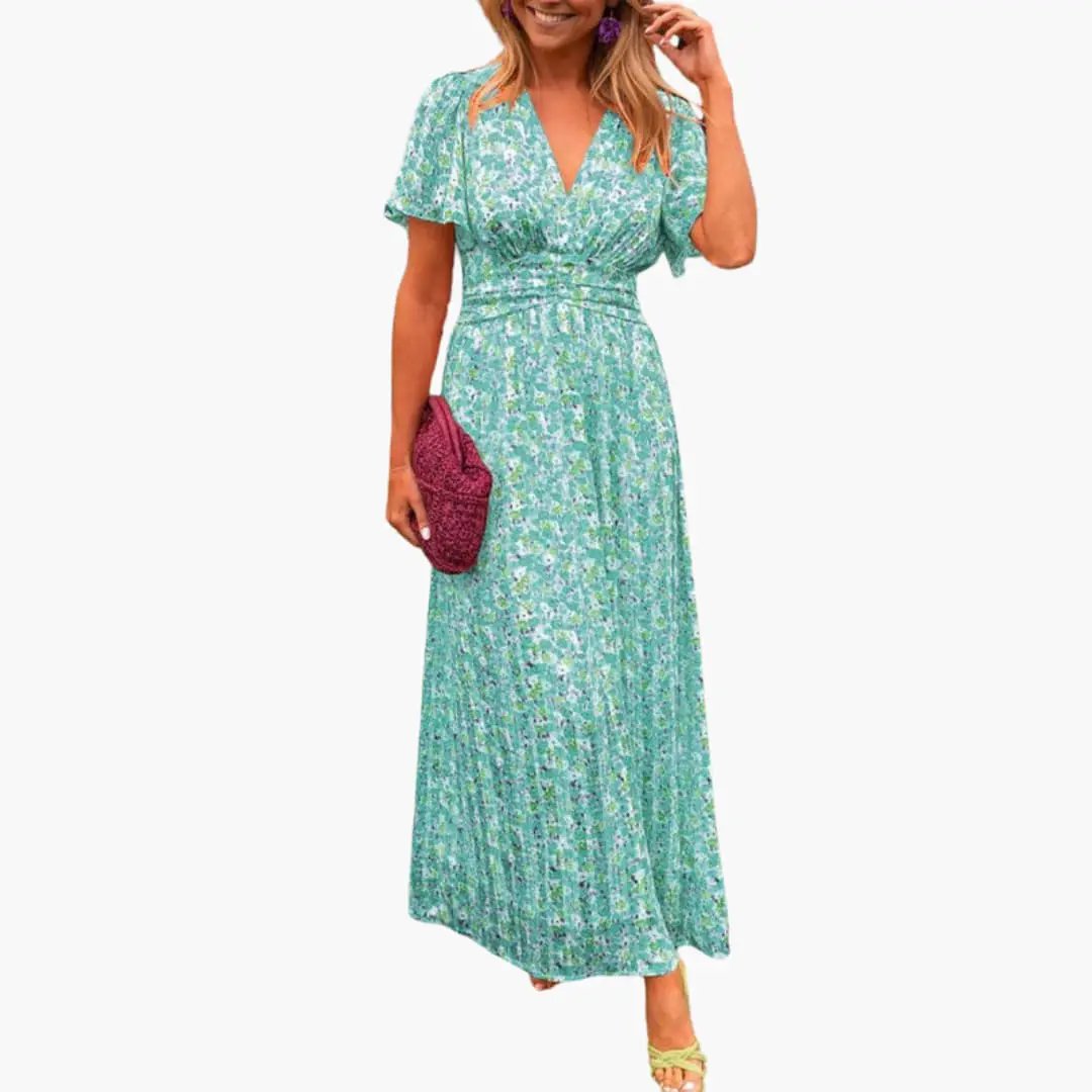 Vestido maxi mujer cruzado con escote en V
