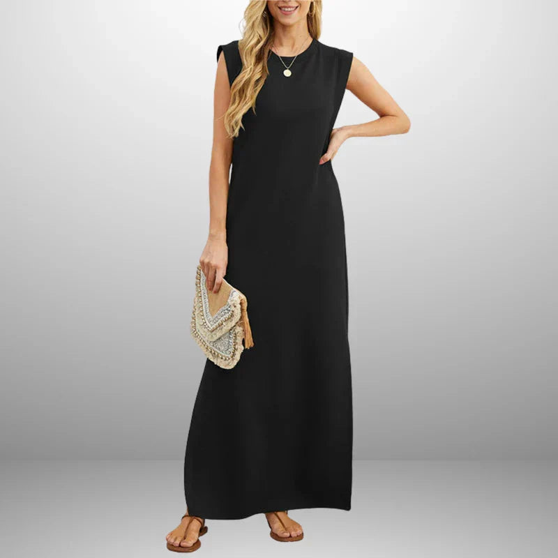 Vestido largo mujer fluido antiarrugas ligero verano viaje