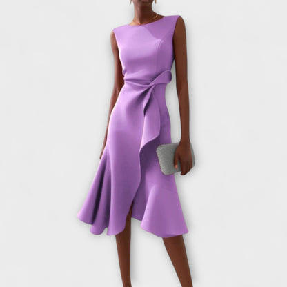 Vestido midi mujer corte sofisticado
