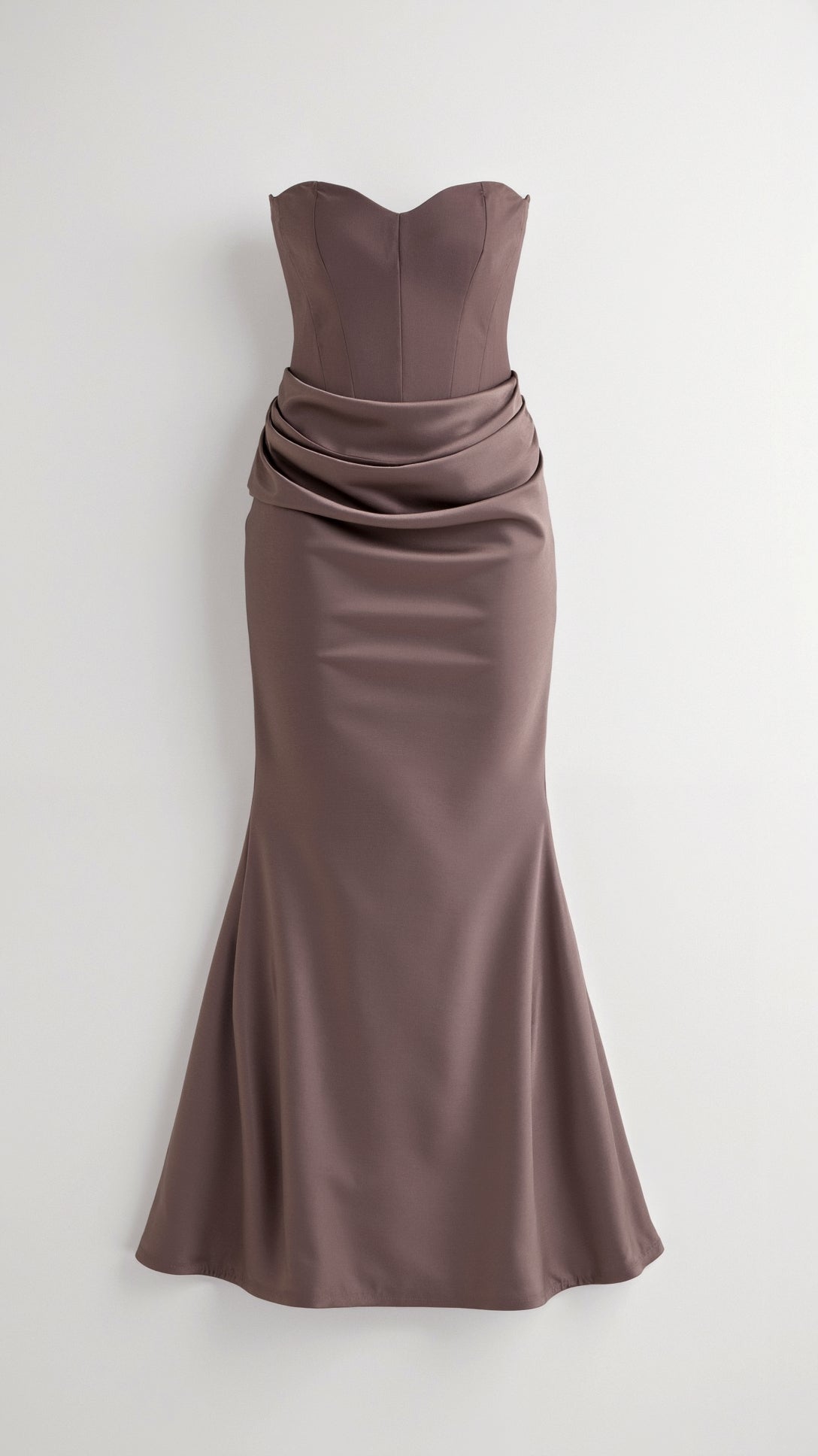 Vestido maxi mujer de boda silueta columna elegante