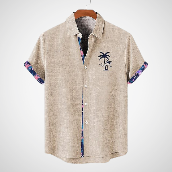 Camiseta Hombre Algodón Mangas Cortas Cuadros