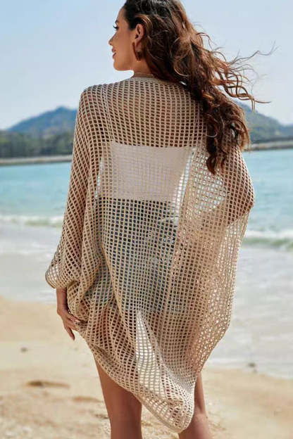 Cárdigan Mujer de Punto Calado Crochet Estilo Casual
