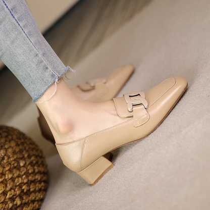 Zapatos Mocasin Mujer Tacón Bajo Diseño Elegante