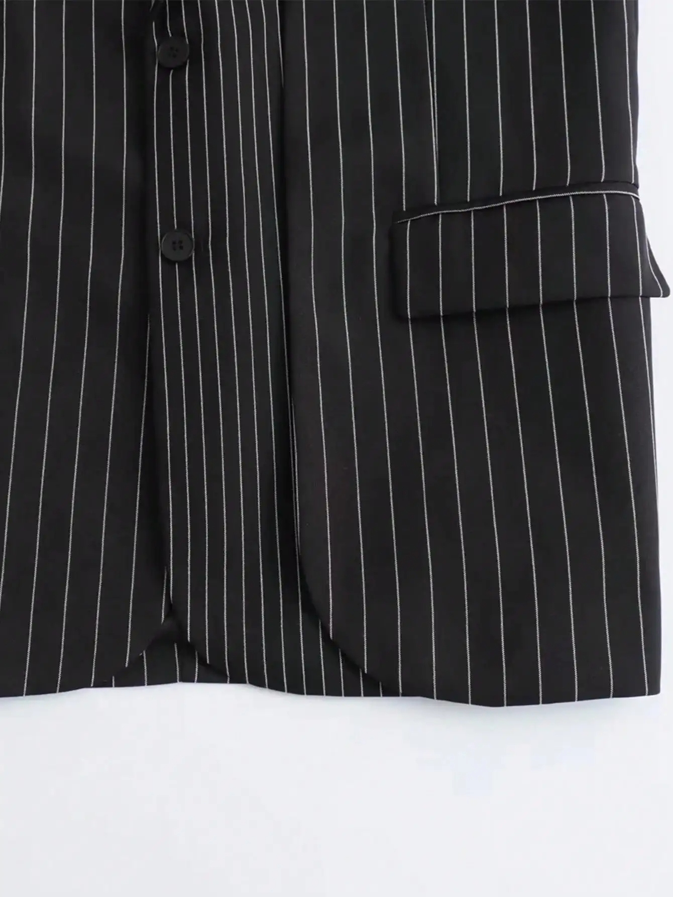 Blazer Mujer Formal de Tejido con Rayas Corte Clásico