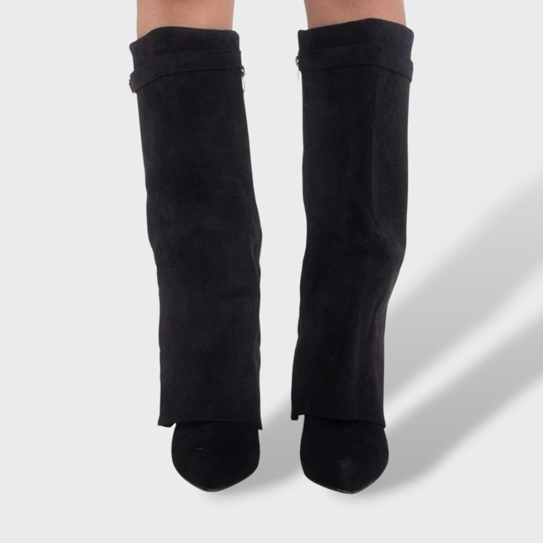 Botas Altas Mujer de Ante Clásicas Elegantes