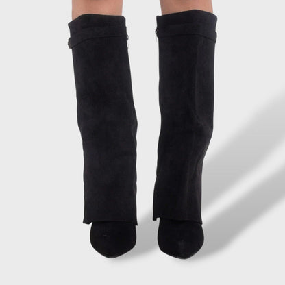 Botas Altas Mujer de Ante Clásicas Elegantes