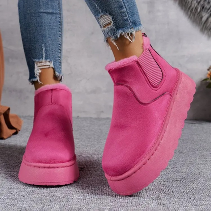 Botas invierno Mujer forradas Punta redonda cómodas