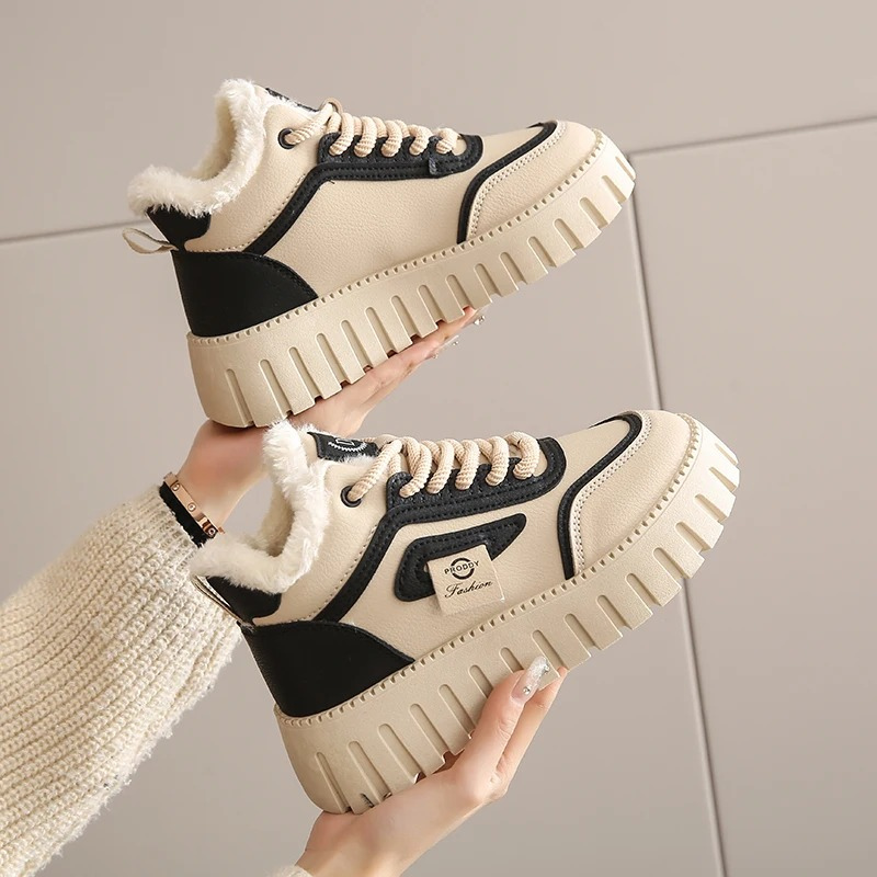 Botines Mujer Altos Invierno Estampado Logo