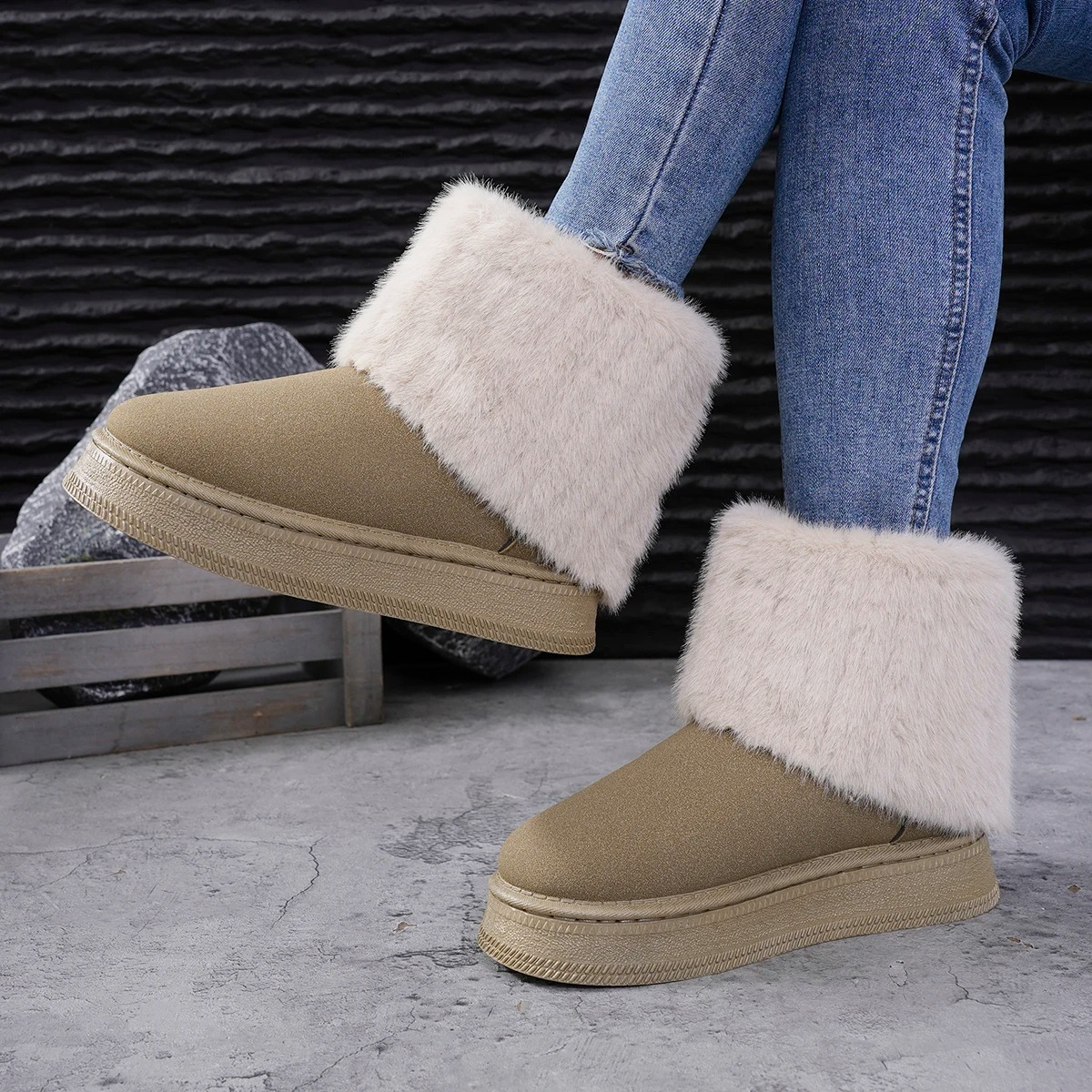 Botas Mujer Invierno Forradas Calidas Ajuste Confortable