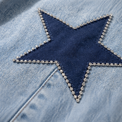 Vaqueros Hombre Corte Recto Estampado Estrellas
