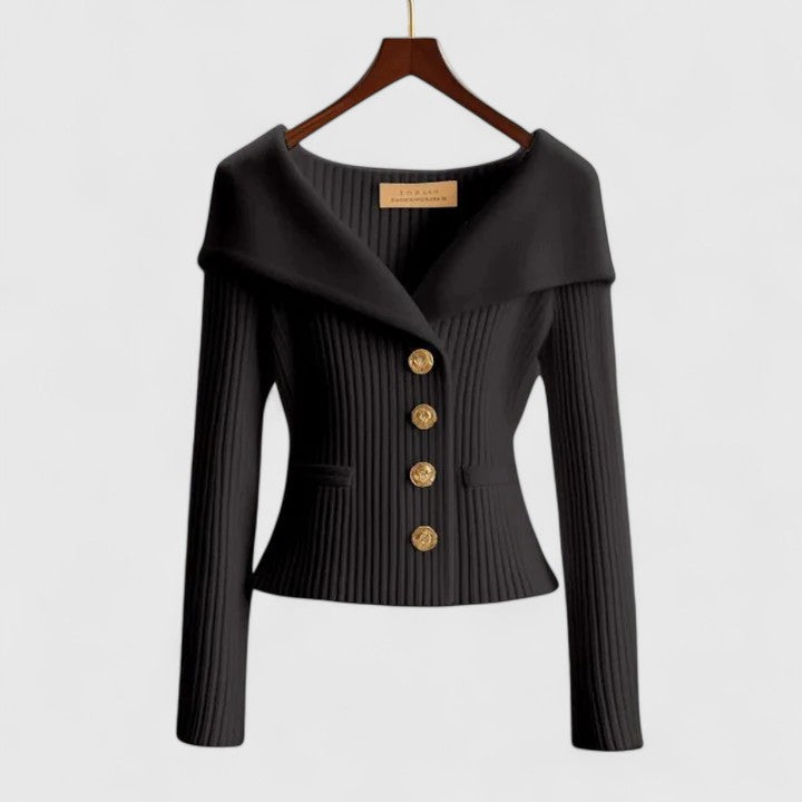 Blazer Mujer de Punto Comodo Versatil Corte Clasico