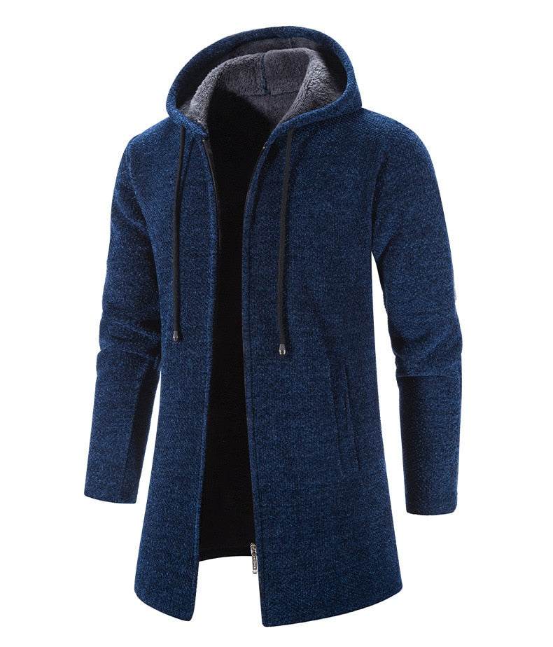 Chaqueta hombre con forro polar y capucha ajustada