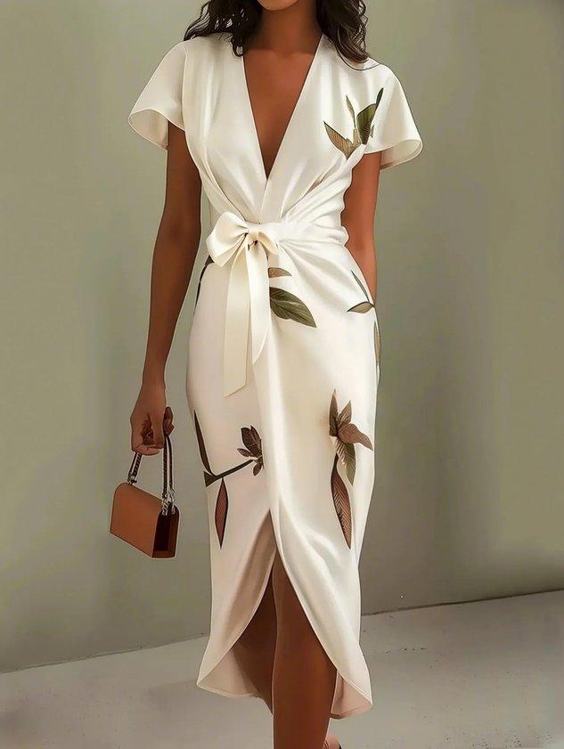 Vestido Envolvente Mujer Estilo Chic