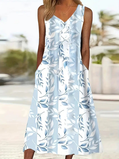 Vestido midi mujer con estampado floral estilo casual