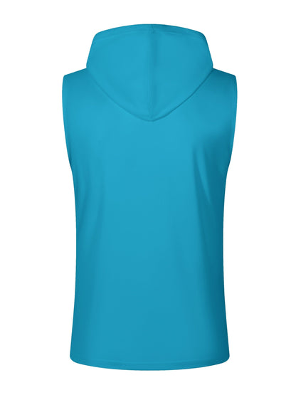 Camisa sin mangas hombre tejido transpirable con capucha