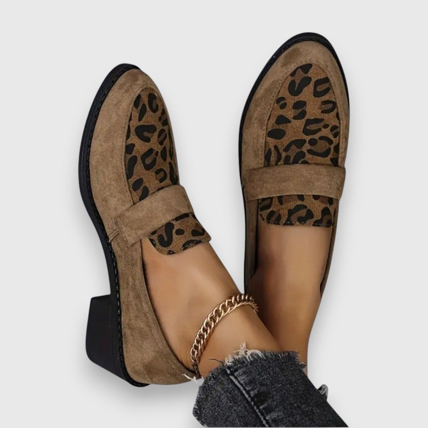 Mocasines Mujer Comodos Estampado Animal Ajuste Clasico