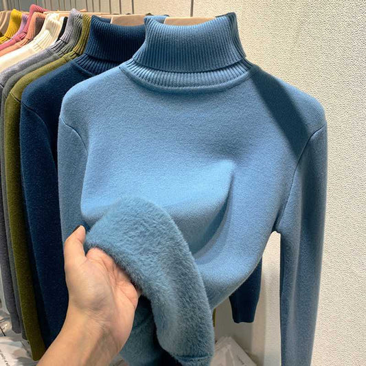 Suéter Mujer Cuello Alto Terciopelo Interior Suave - Mavetta