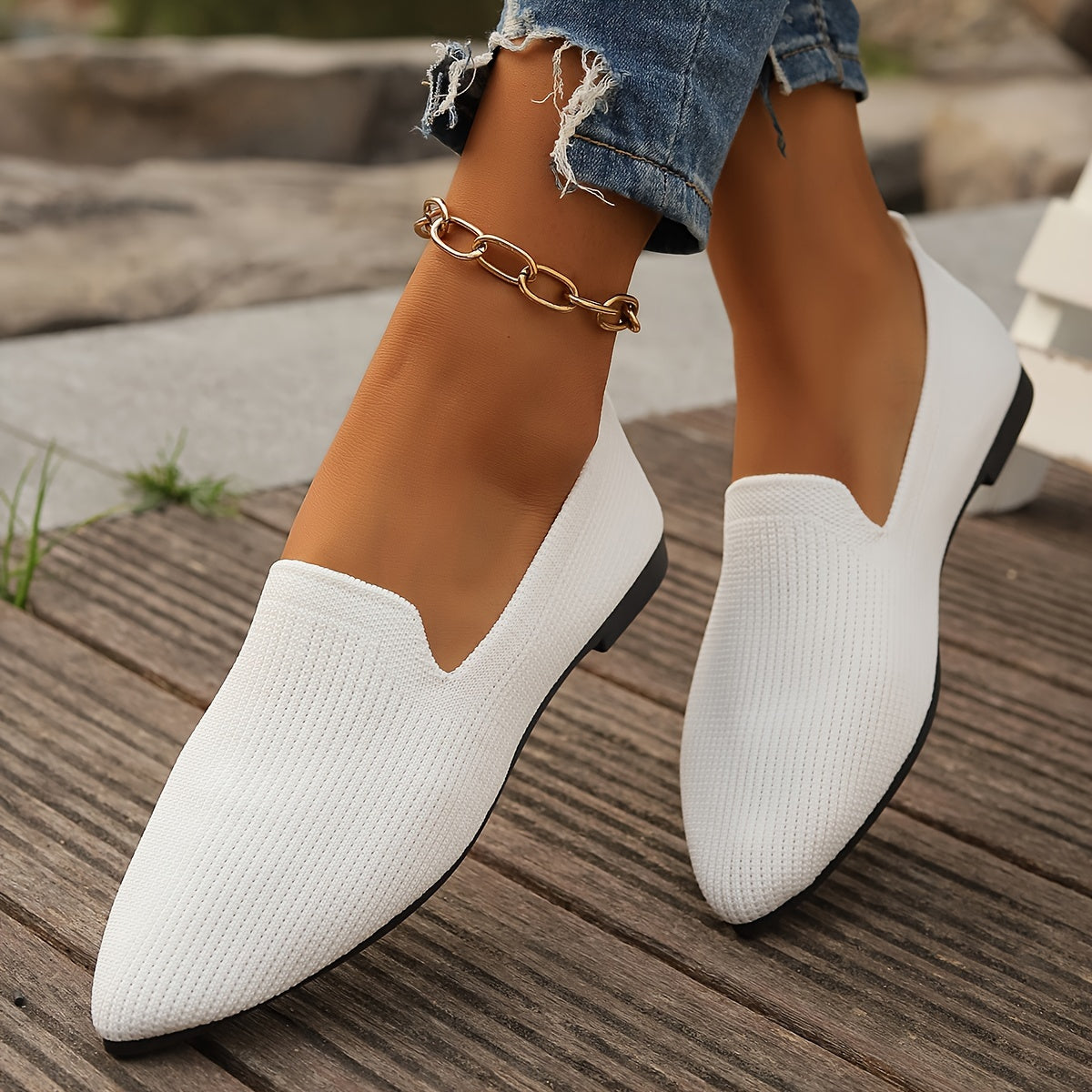 Zapatos planos mujer de material sintético cómodo