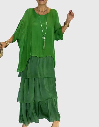 Vestido maxi mujer fluido falda amplia ligero verano