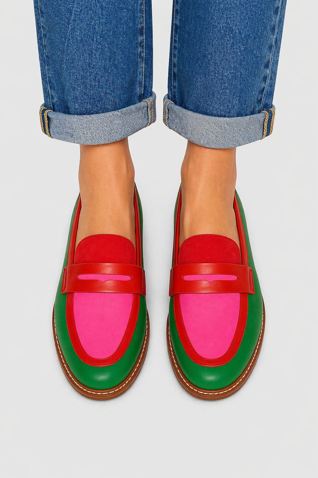 Mocasines Hombre Casual Material Contraste - Mavetta