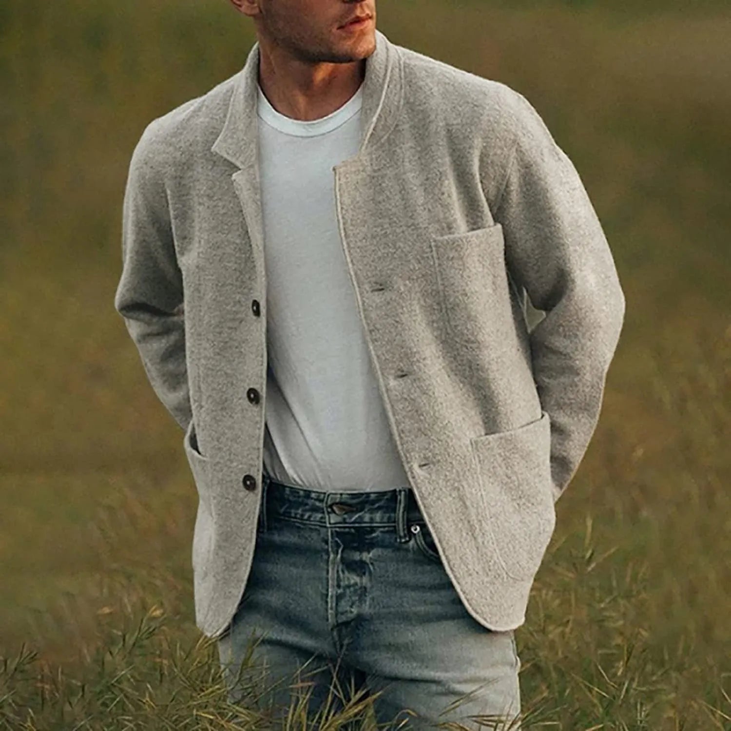 Blazer Hombre Casual Algodón Ajuste Moderno - Mavetta
