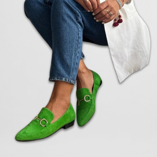 Mocasines Mujer Tacón Bajo Detalle Metálico - Mavetta
