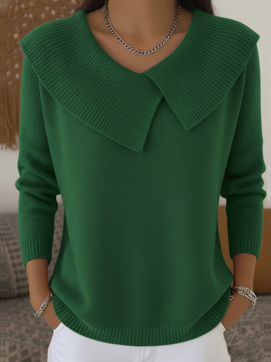 Jersey mujer cuello redondo suave estilo sofisticado